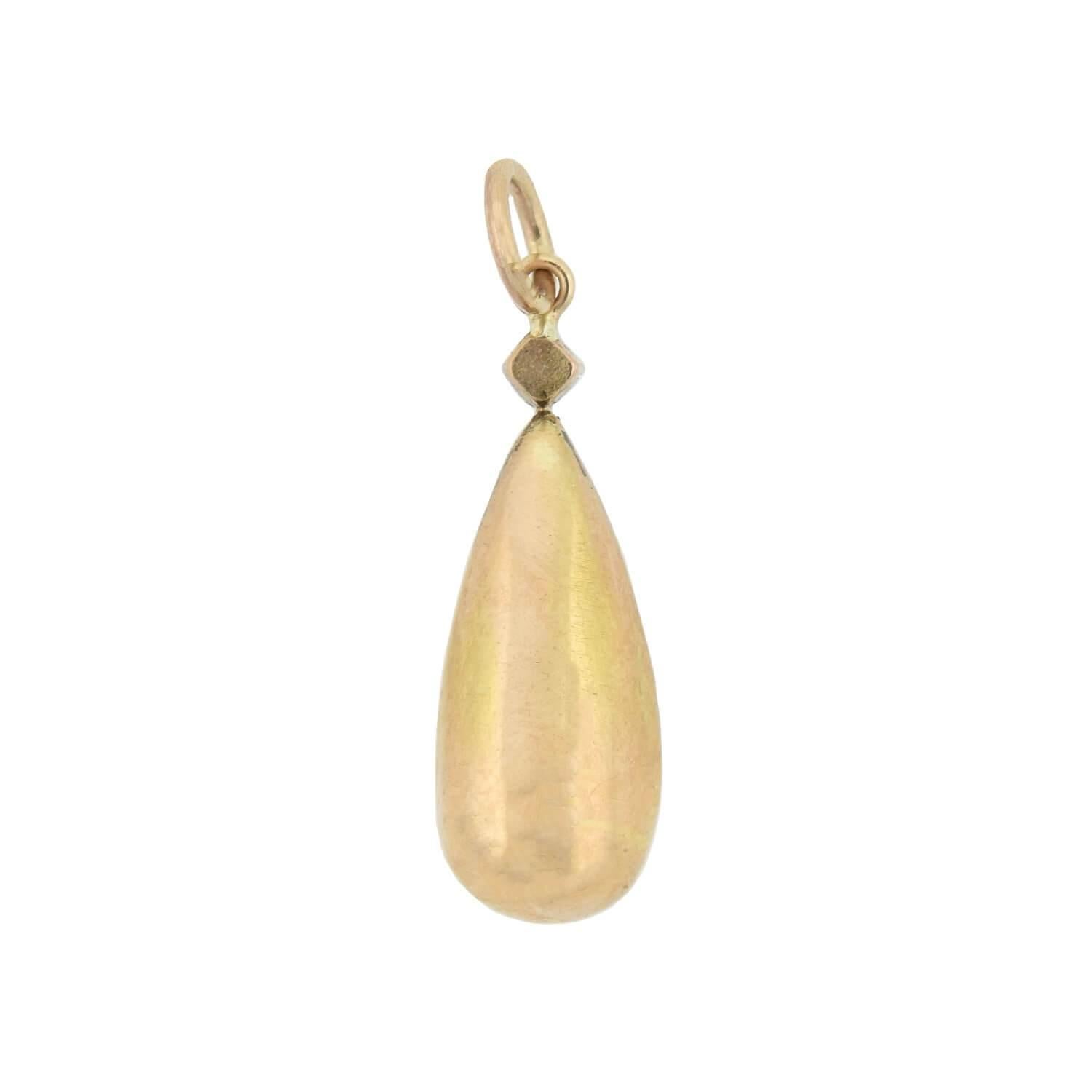 Georgian 14kt Diamond + Imperial Topaz Earrings and Pendant Set 3