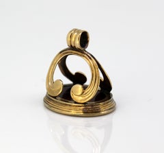 Georgian 15 Karat Gold Intaglio Tassie Seal, Made in England, Early 19th Century