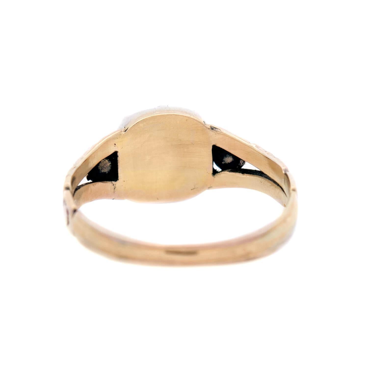 Women's or Men's Georgian 15k/Sterling Silver Diamond Three Stone Engagement Ring For Sale