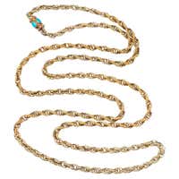 Contemporary Gold 36 Inch Braided Rope Chain Necklace at 1stDibs | 36 ...