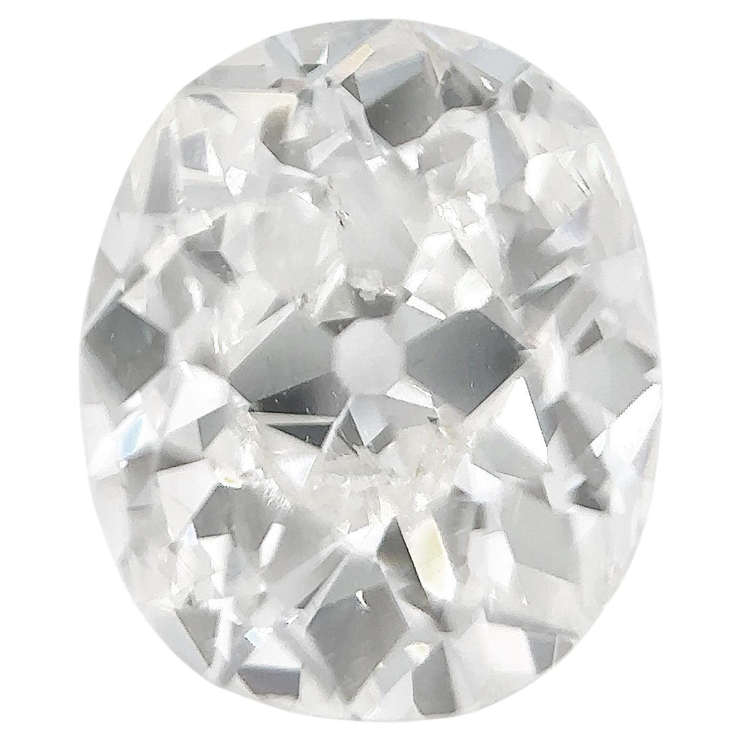 Bague géorgienne de 1,69 carats de diamant en vrac de taille ancienne avec bague  en vente