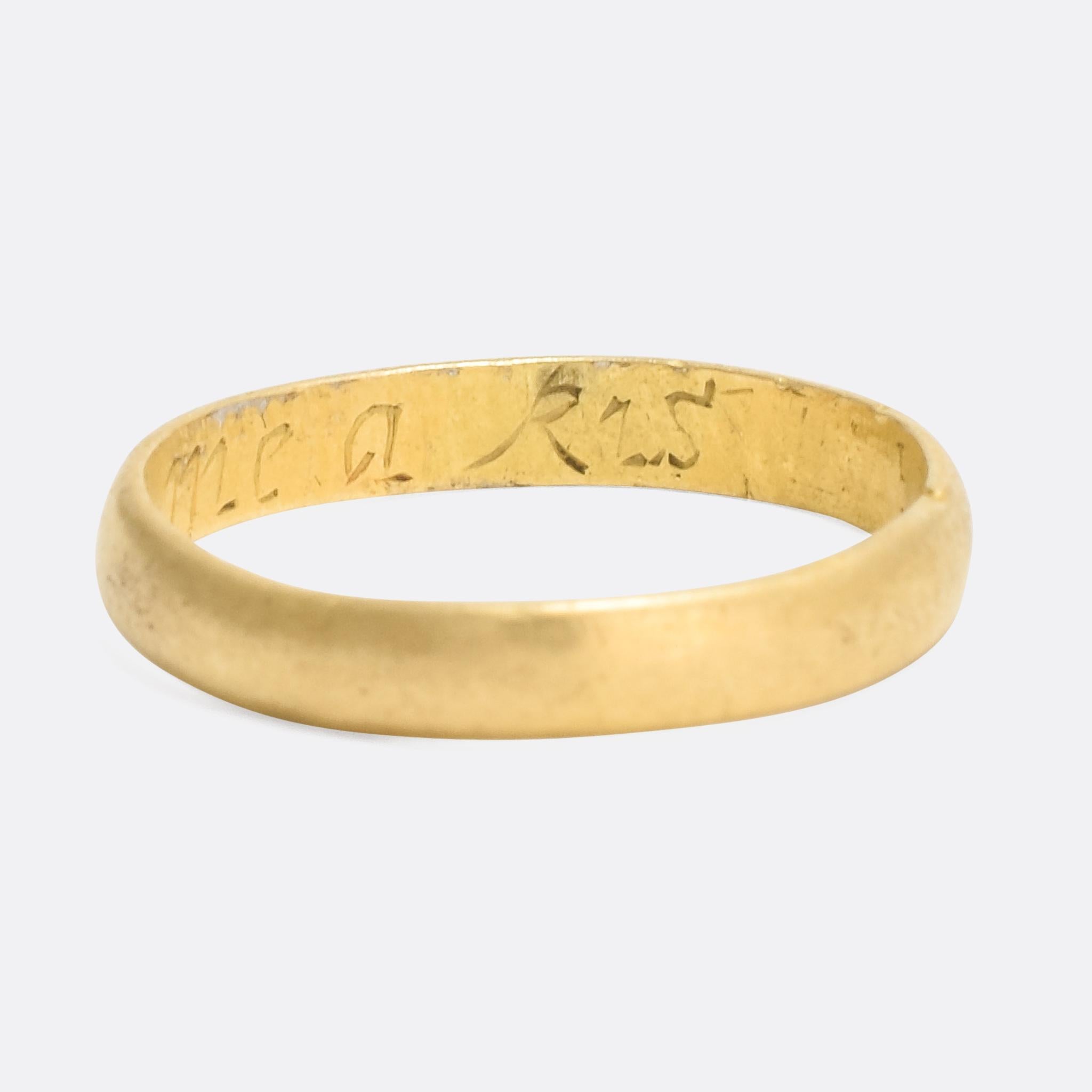 Georgian 18 Karat Gold Posy Ring 