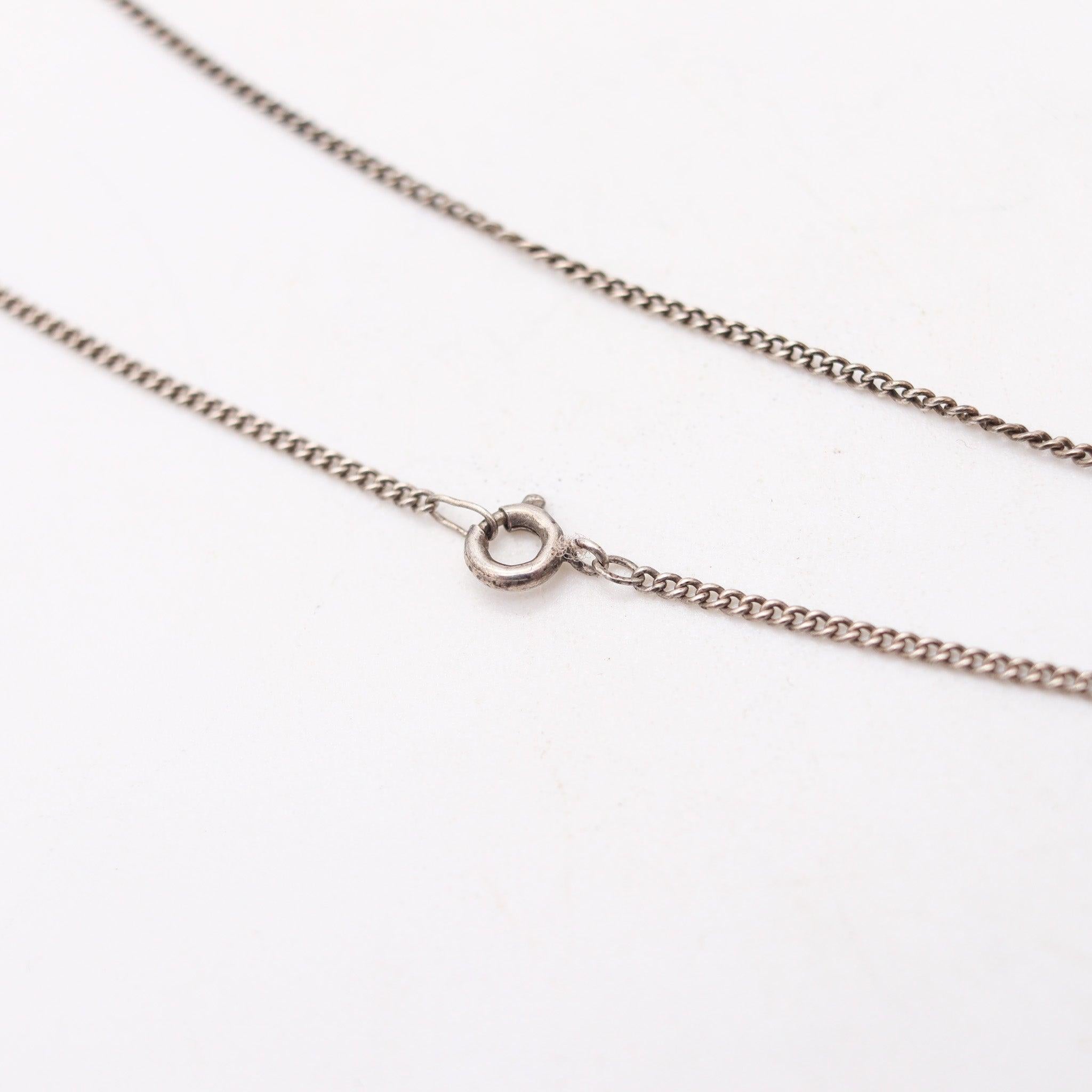 Donna Collana GEORGIANA 1820 in argento smaltato bianco e blu con marcasite in vendita