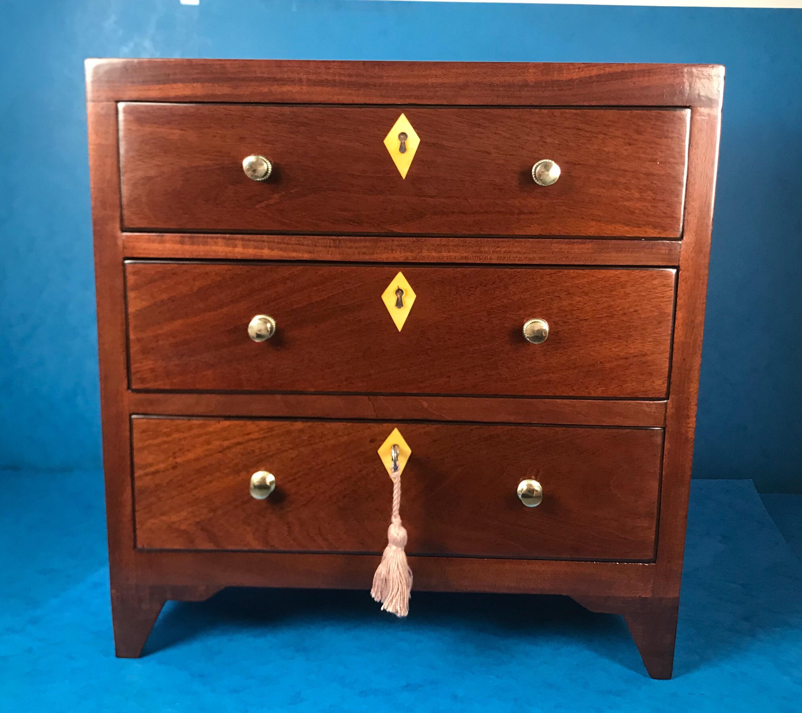Other Georgian 1820 Mahogany Miniature Chest of Drawers