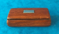 Georgian 1820 Miniature Oak Snuff Box