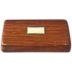 Antique Georgian 1820 Miniature Oak Snuff Box