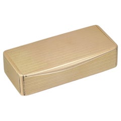 Georgian 18ct Gold Engine-Turned Snuff Box by Alexander J Strachan, London 1810
