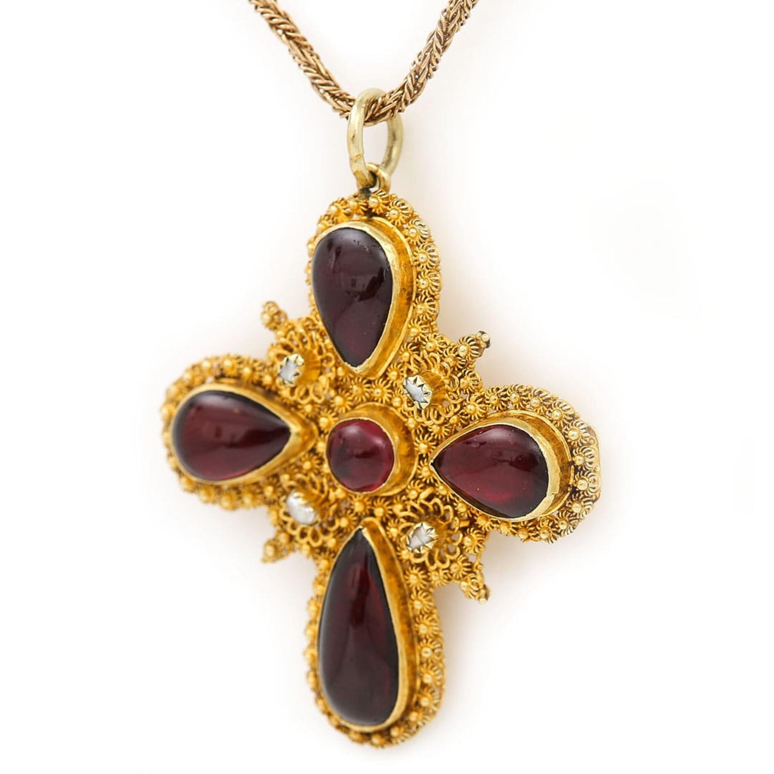 georgian cross pendant