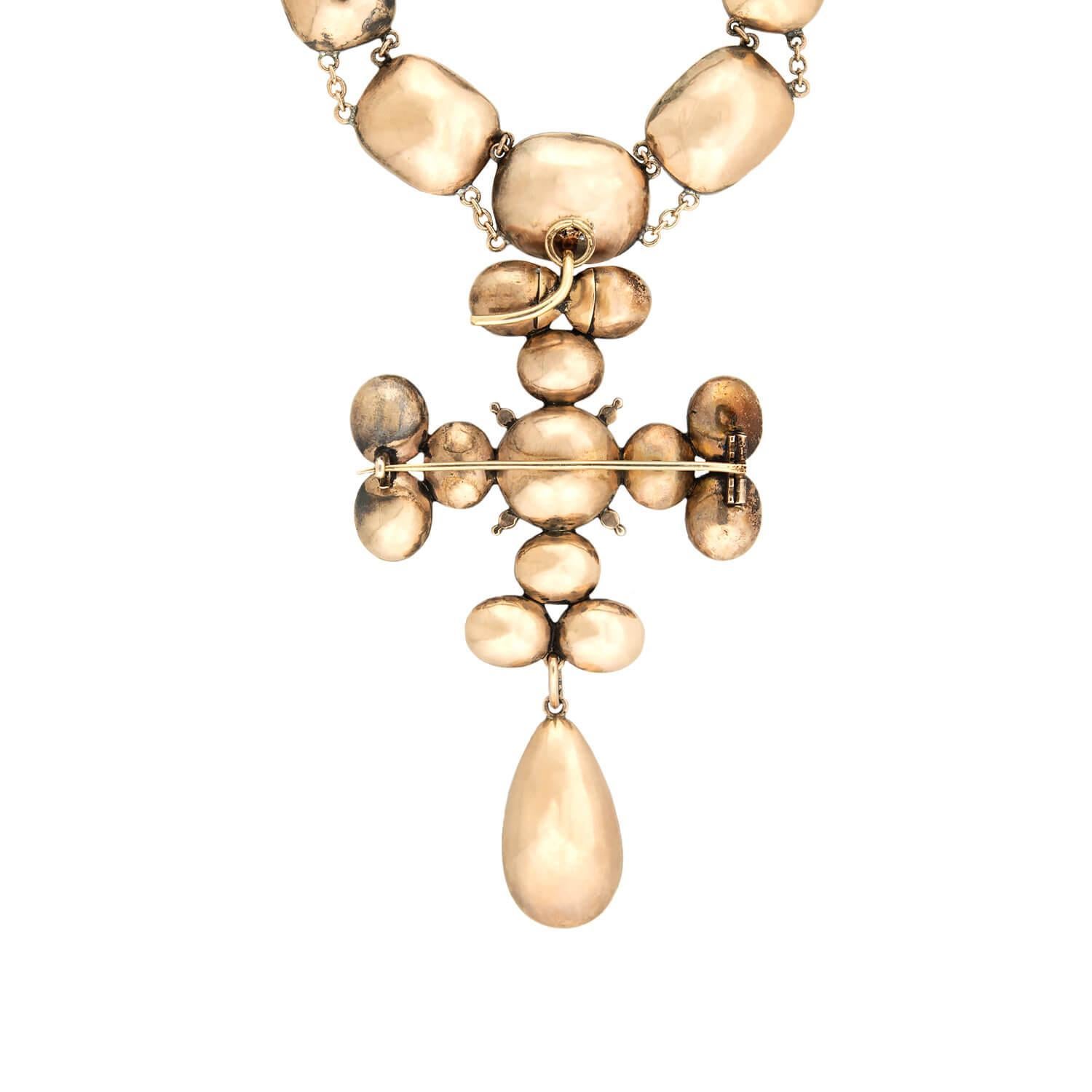 Collar Riviera Georgiana de Amatista 18k con Colgante de Cruz de Malta 3