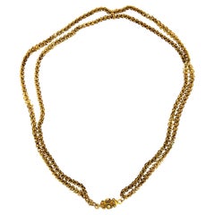 Georgian 18k Double-Strand Chain Necklace 19"