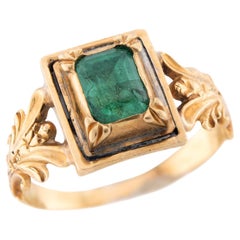 Bague géorgienne en émeraude 18k