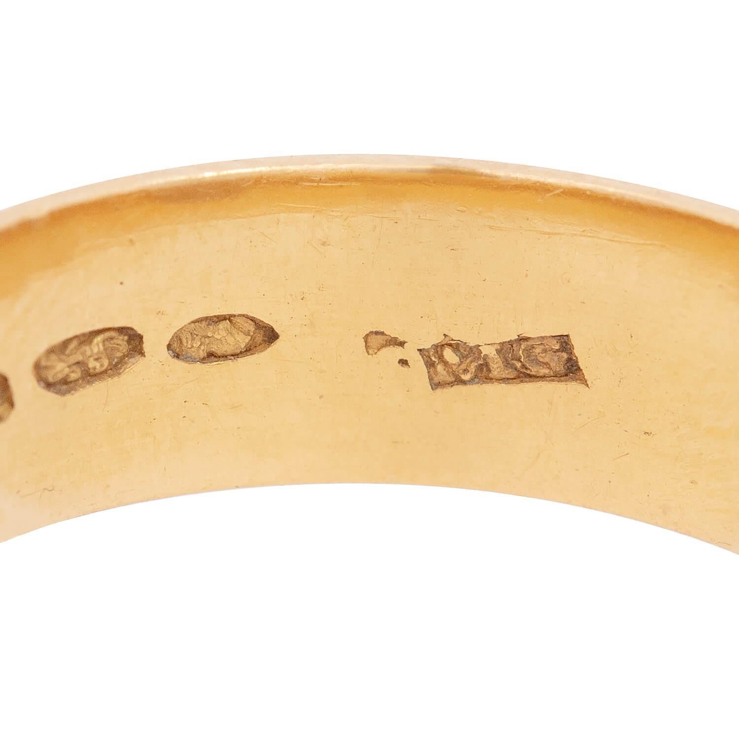 Georgian 18k Enamel Wedding Band im Angebot 2