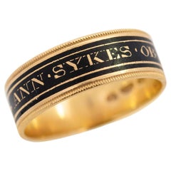 Used Georgian 18k Enamel Wedding Band