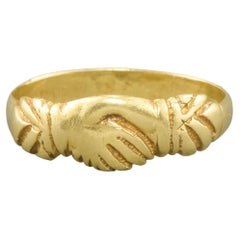 Georgianischer 18 Karat Gold Fede-Ring