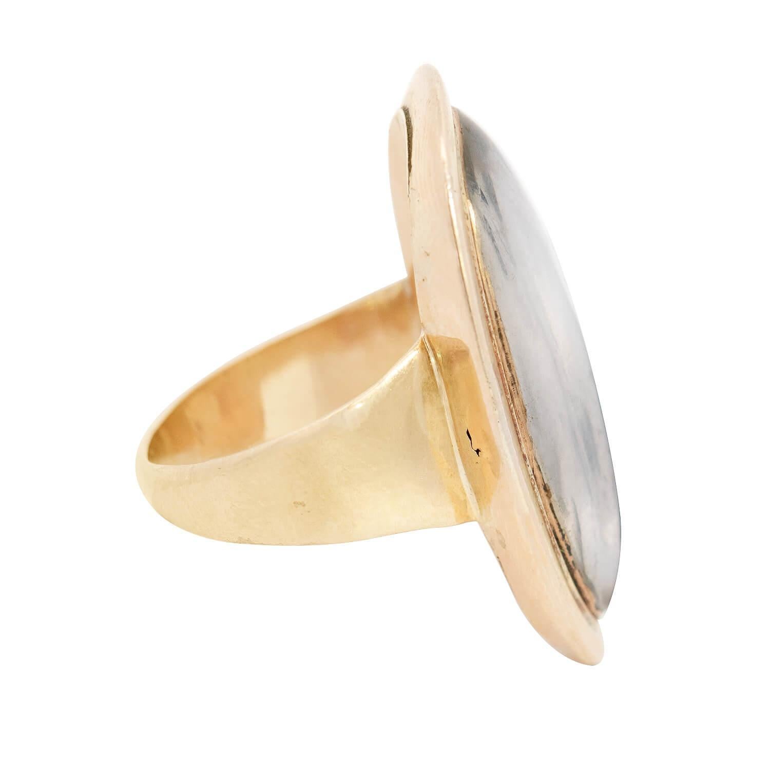 Georgien Georgian 18k Urn Mourning Ring en vente