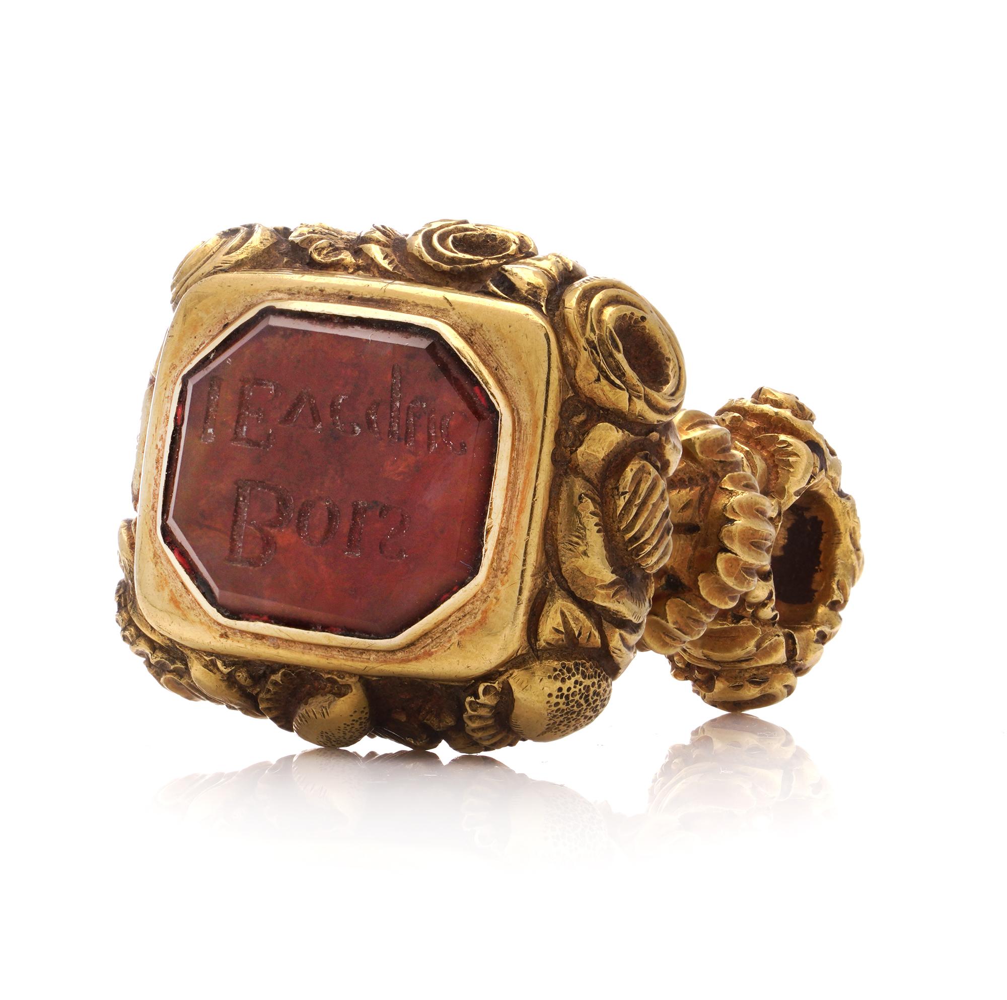Sigillo georgiano in oro 18kt con incastonatura di corniola In condizioni buone in vendita a Braintree, GB