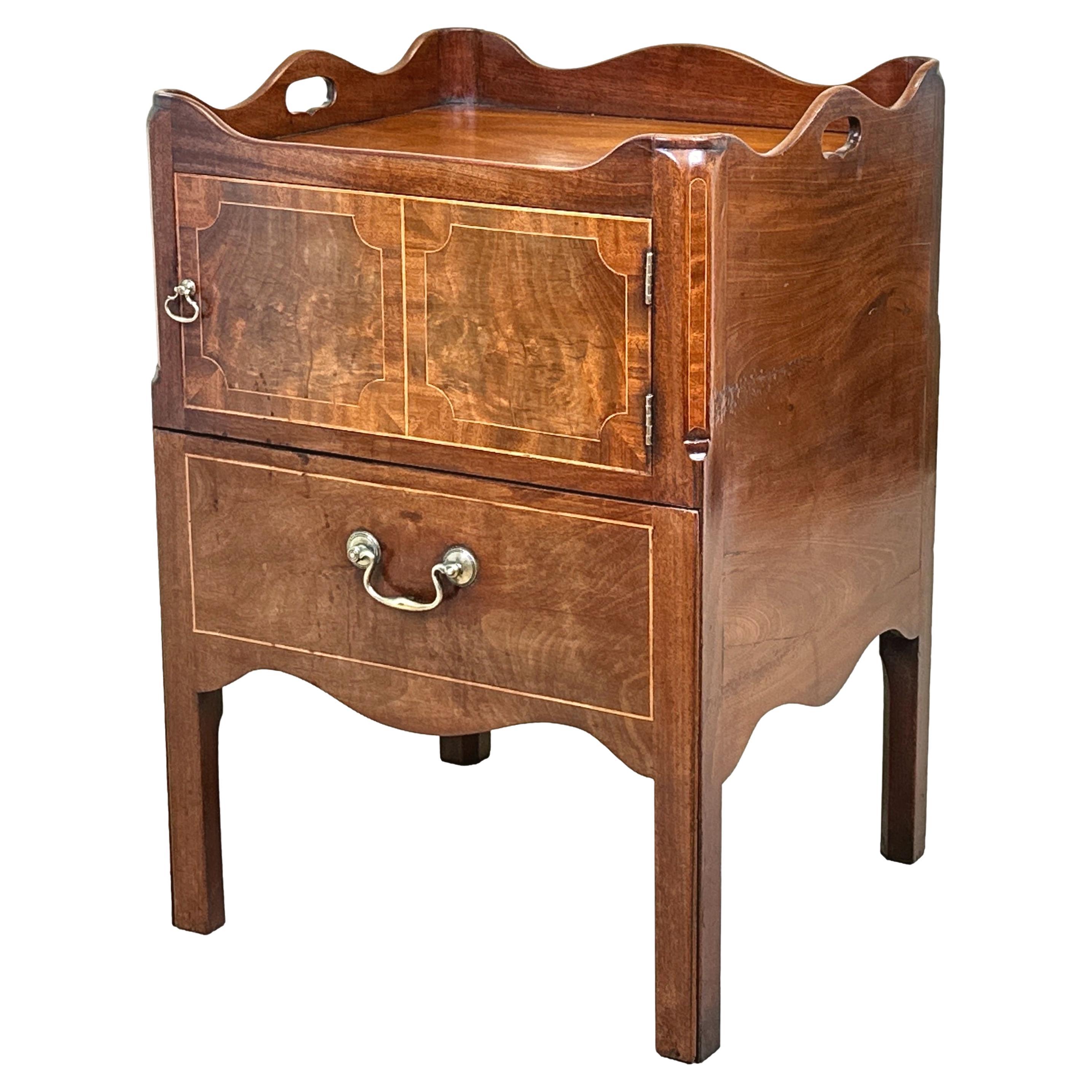 Georgian 18th Century Bedside Night Table For Sale