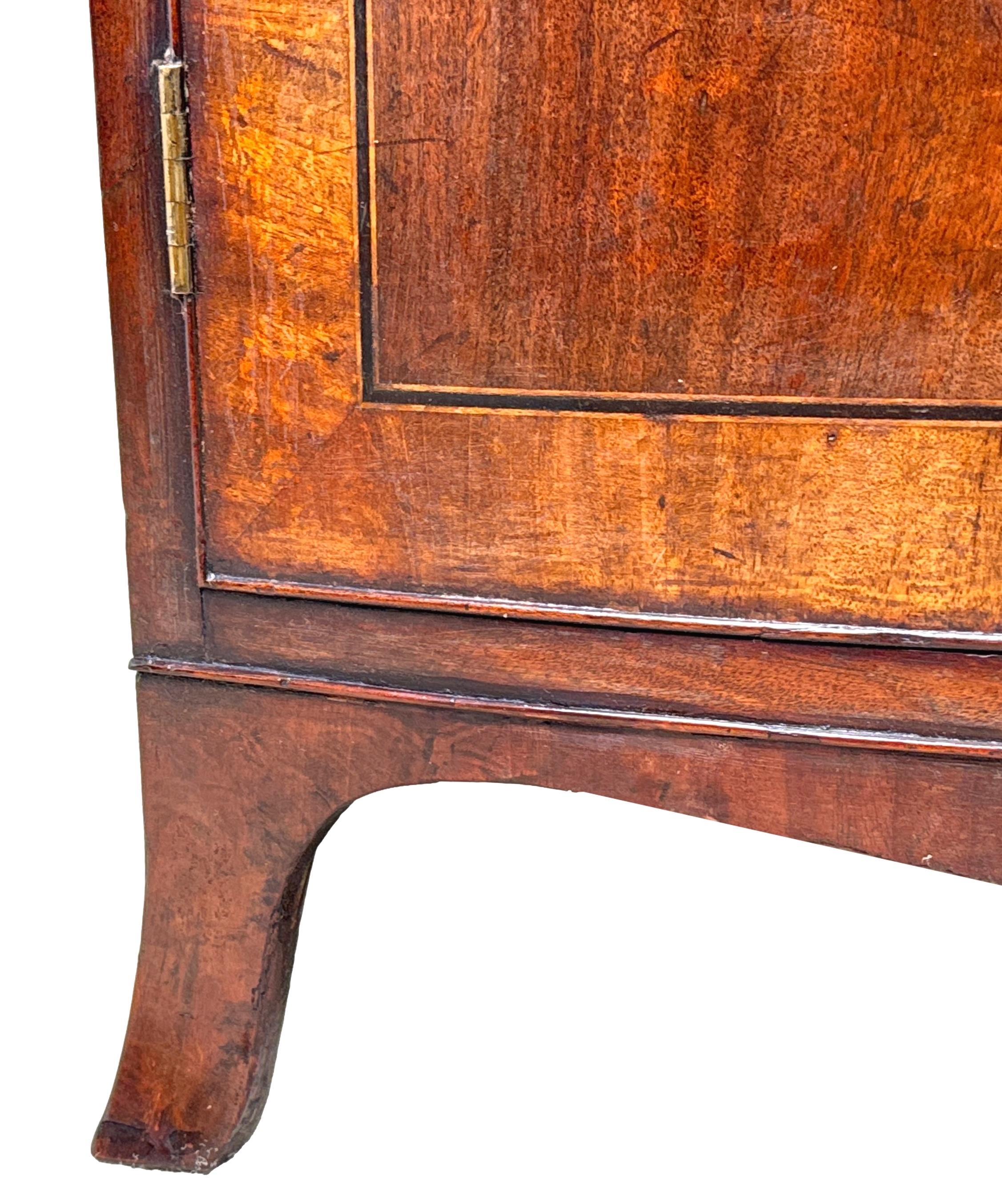Mahogany Georgian 18th Century Bowfront Side Cupboard For Sale