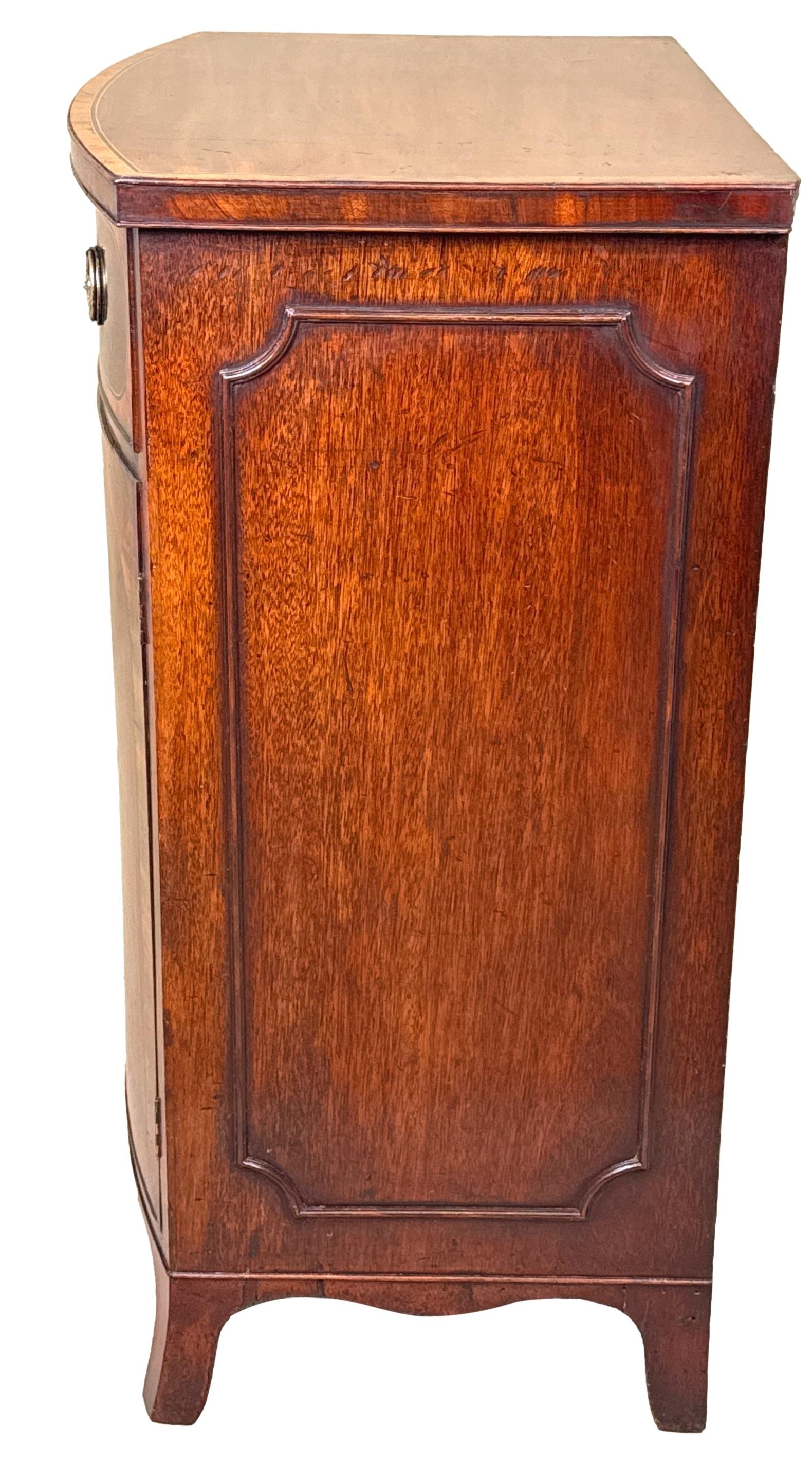 Georgian 18th Century Bowfront Side Cupboard For Sale 2