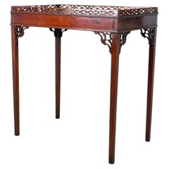 Table à argent centrale géorgienne du XVIIIe siècle, en acajou, de style Chippendale