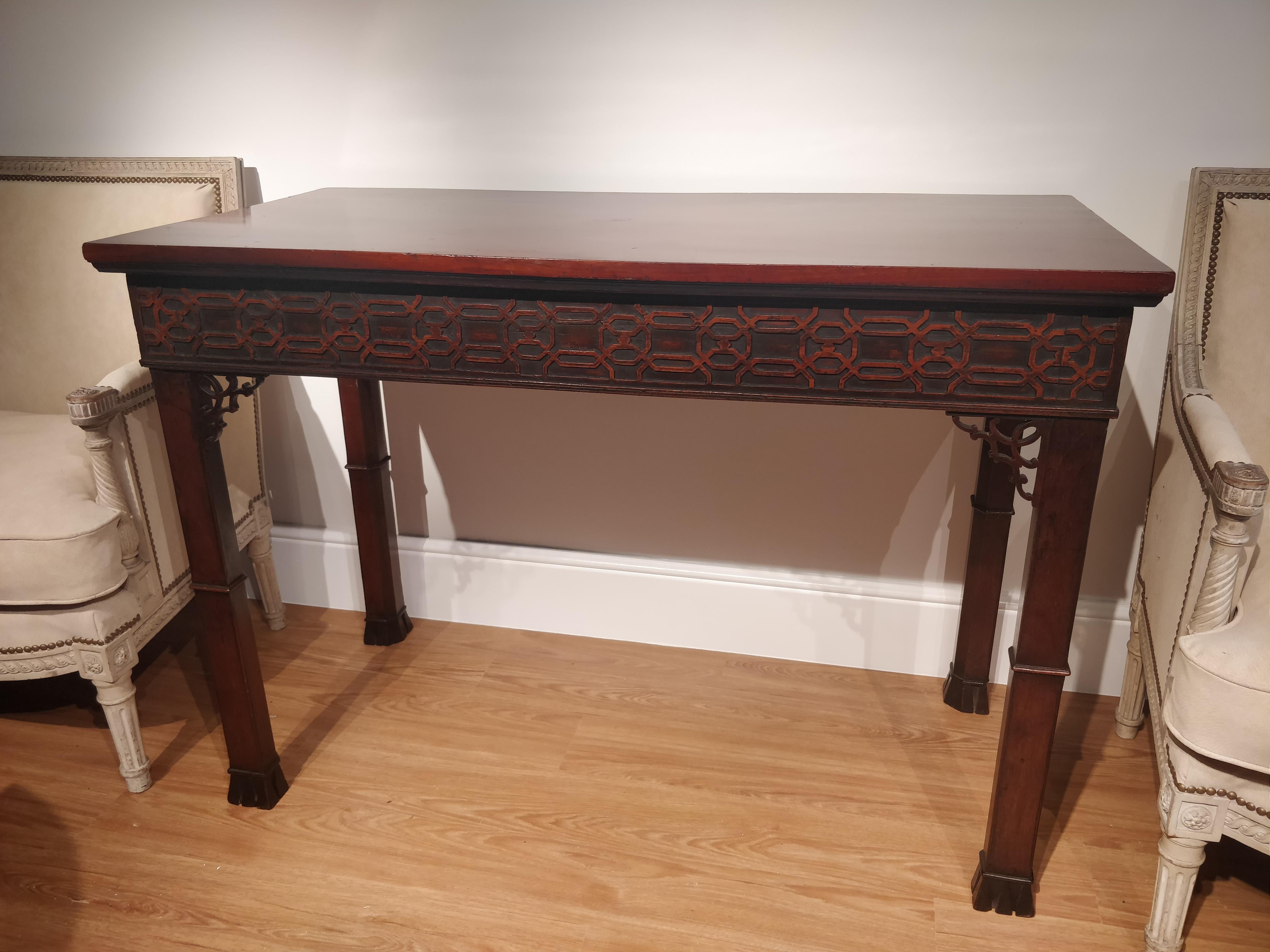 Georgian 18th Century Chippendale Centre or Serving Table 3