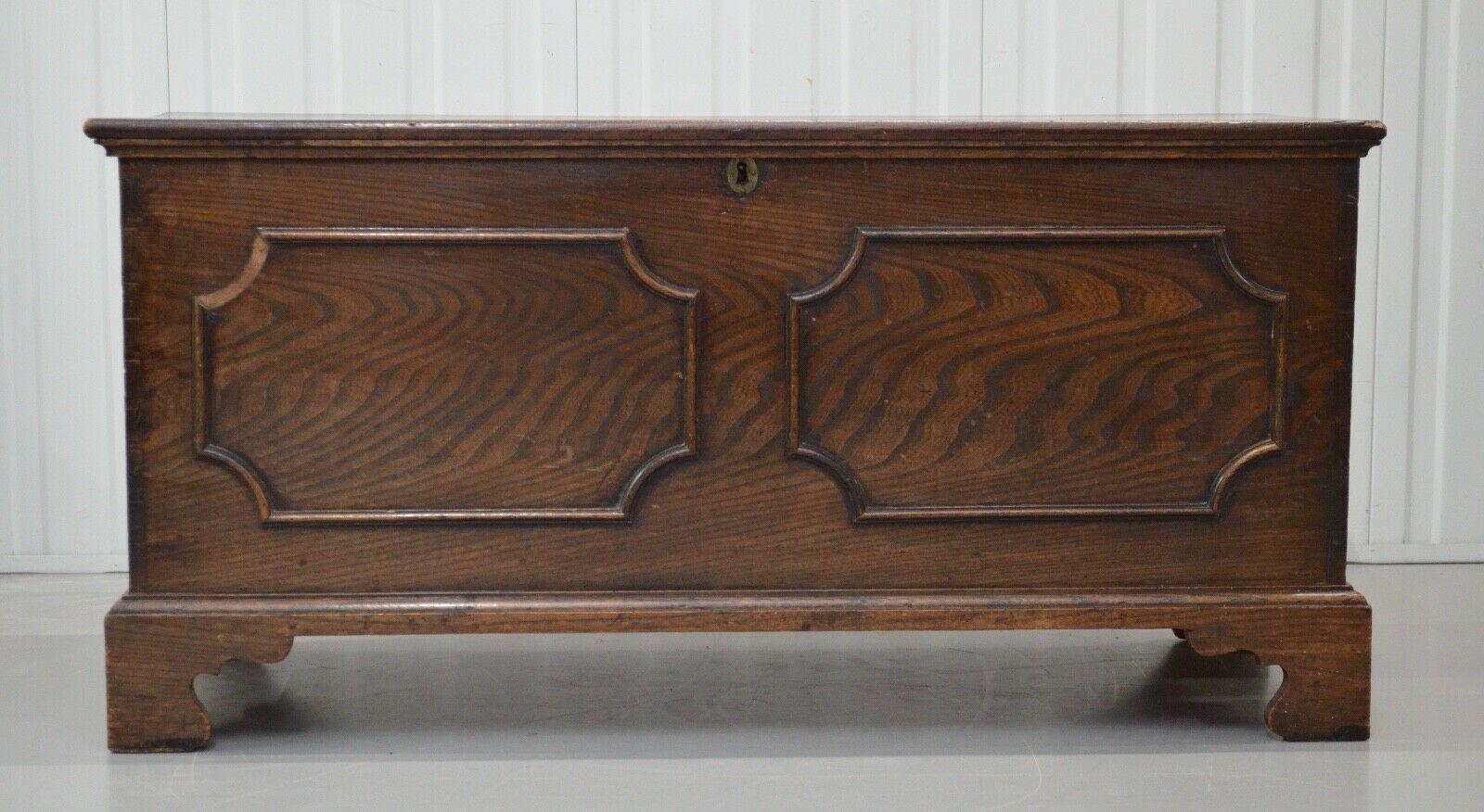 We are delighted to offer for sale this early 19th century elm blanket box. This antique country chest, blanket box has a nice patina, the condition is very good can be used as coffee table.

Dimensions

Height : 59cm
Width : 120cm
Depth: