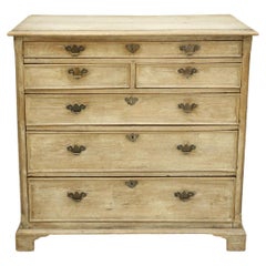 Antique Georgian 18th Century Limed Oak Chest of Drawers