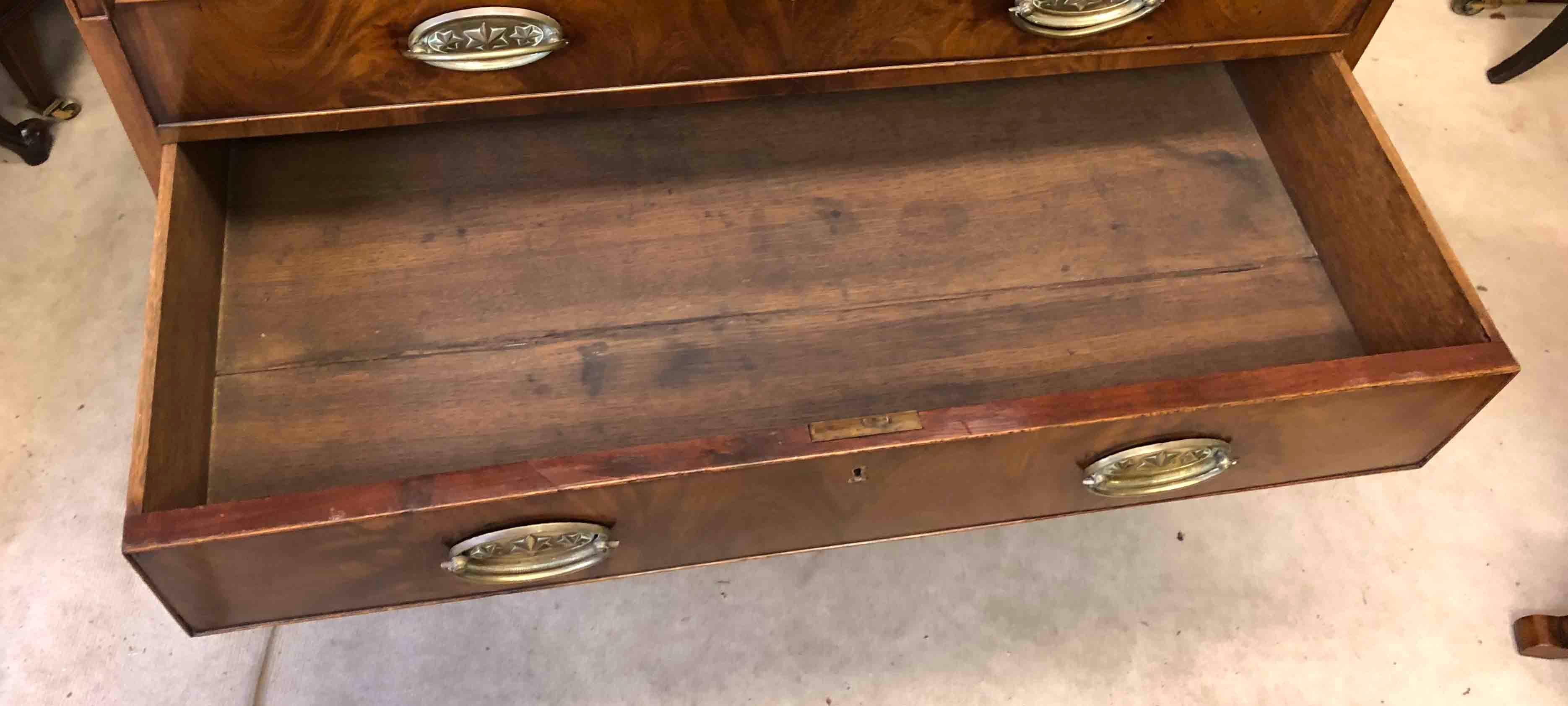 Georgian 18th Century Mahogany Bureau Bookcase Cabinet 4