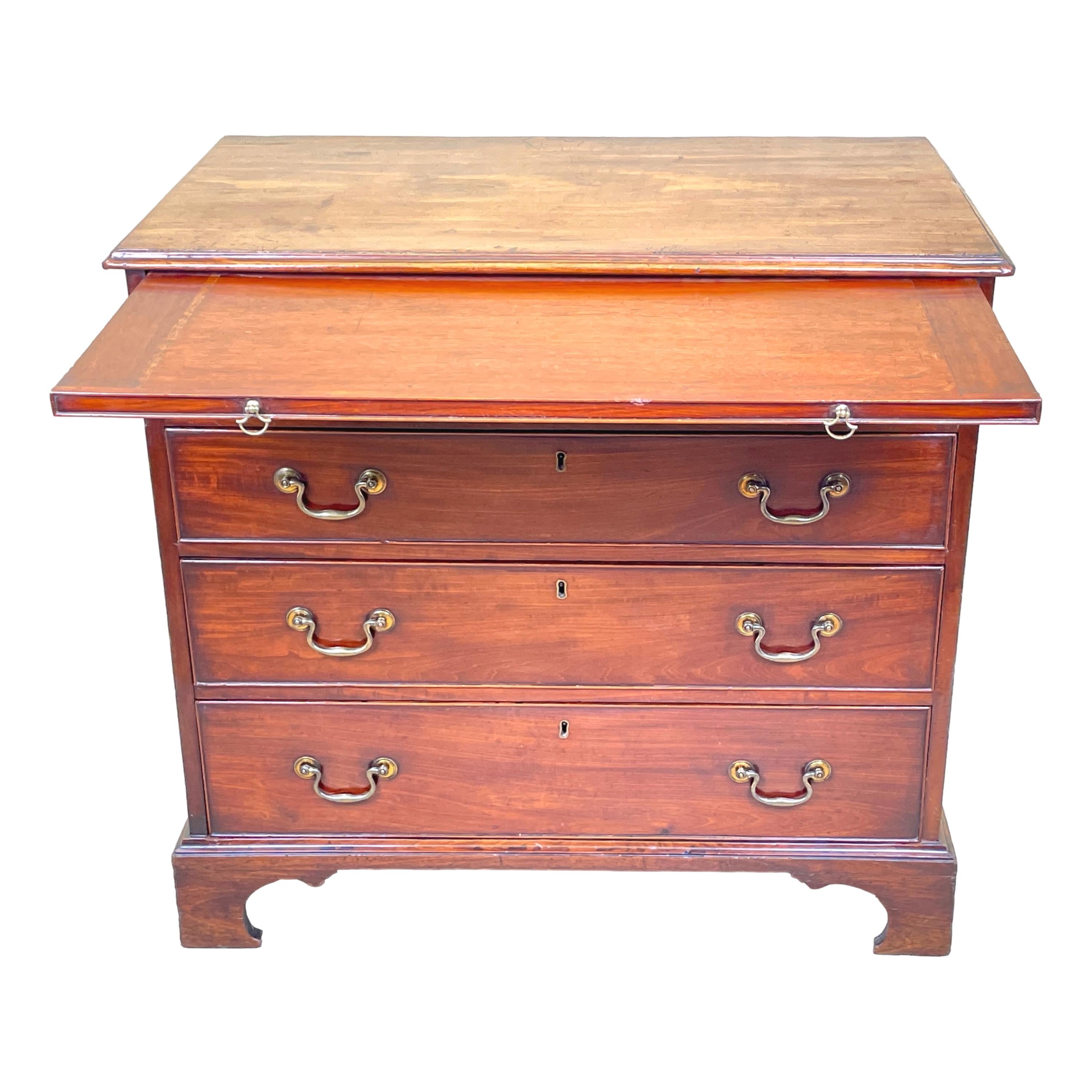 Chippendale Georgian 18th Century Mahogany Chest with a Slide For Sale