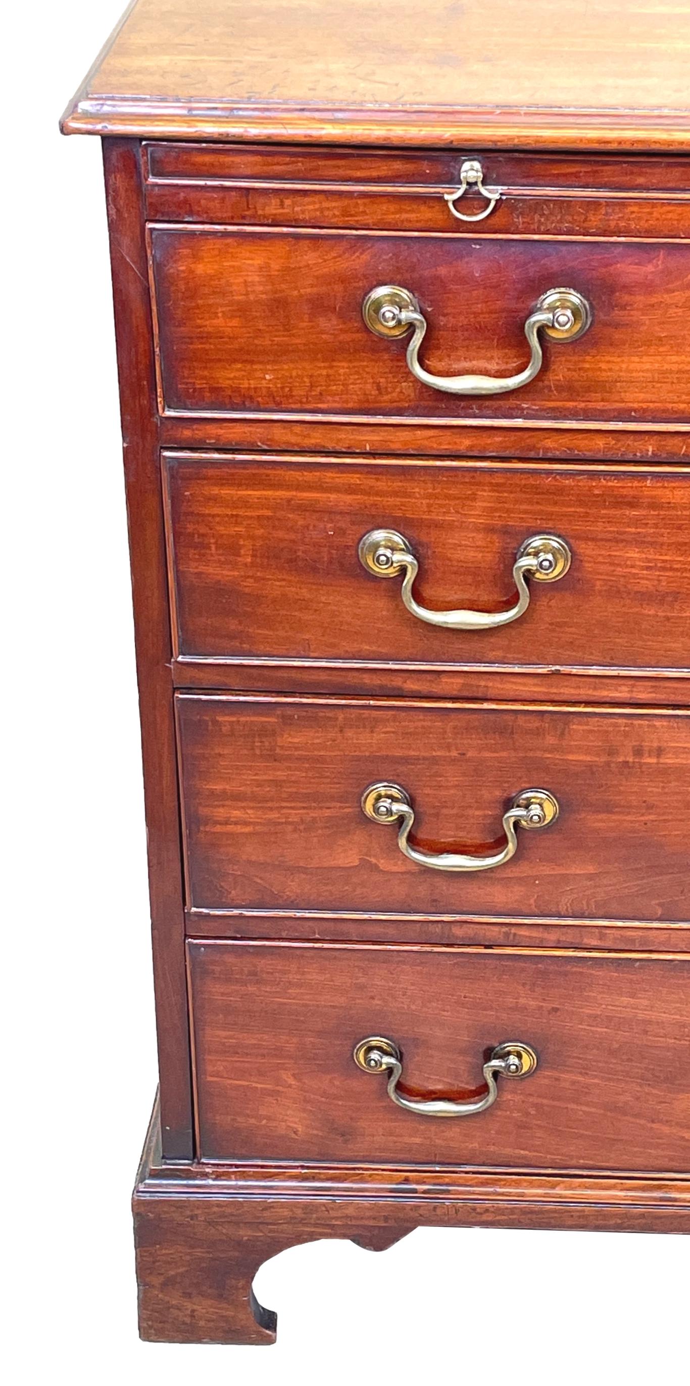 English Georgian 18th Century Mahogany Chest with a Slide For Sale