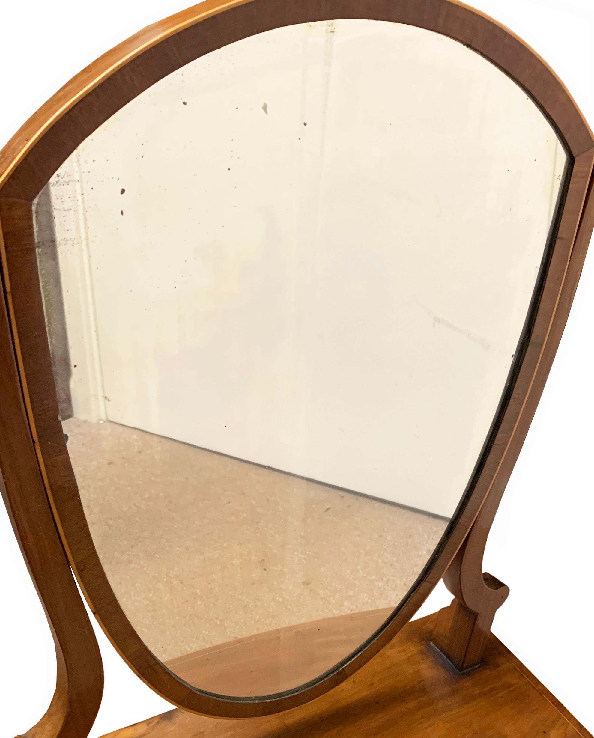 Georgian 18th Century Mahogany Dressing Table Mirror In Good Condition For Sale In Bedfordshire, GB