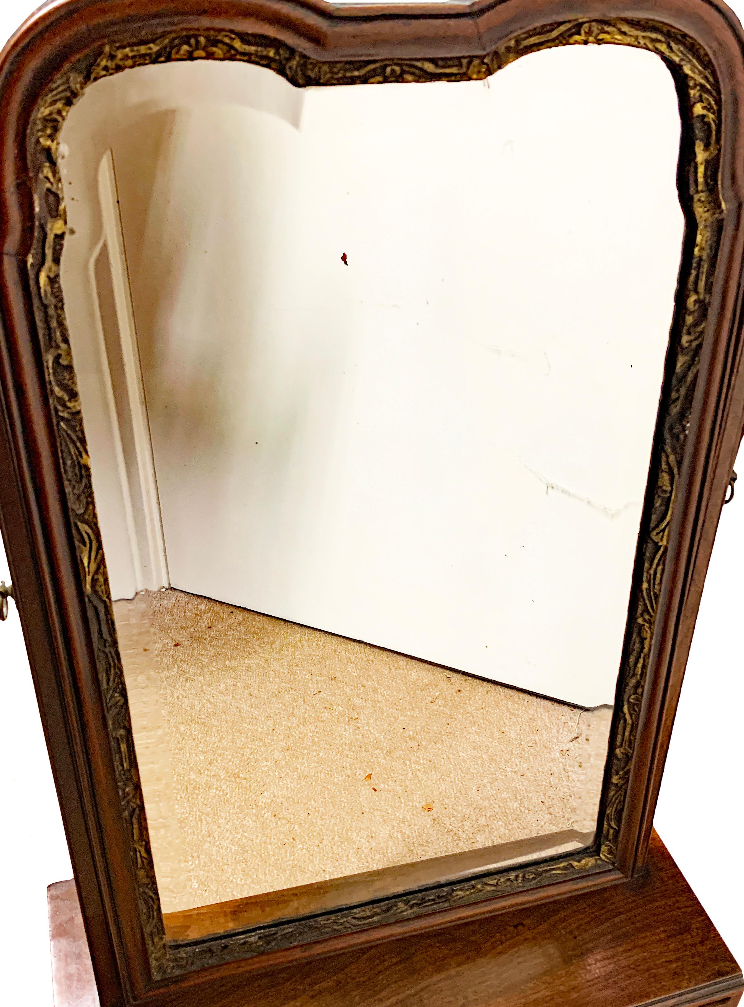 Georgian 18th Century Mahogany Dressing Table Mirror For Sale 1