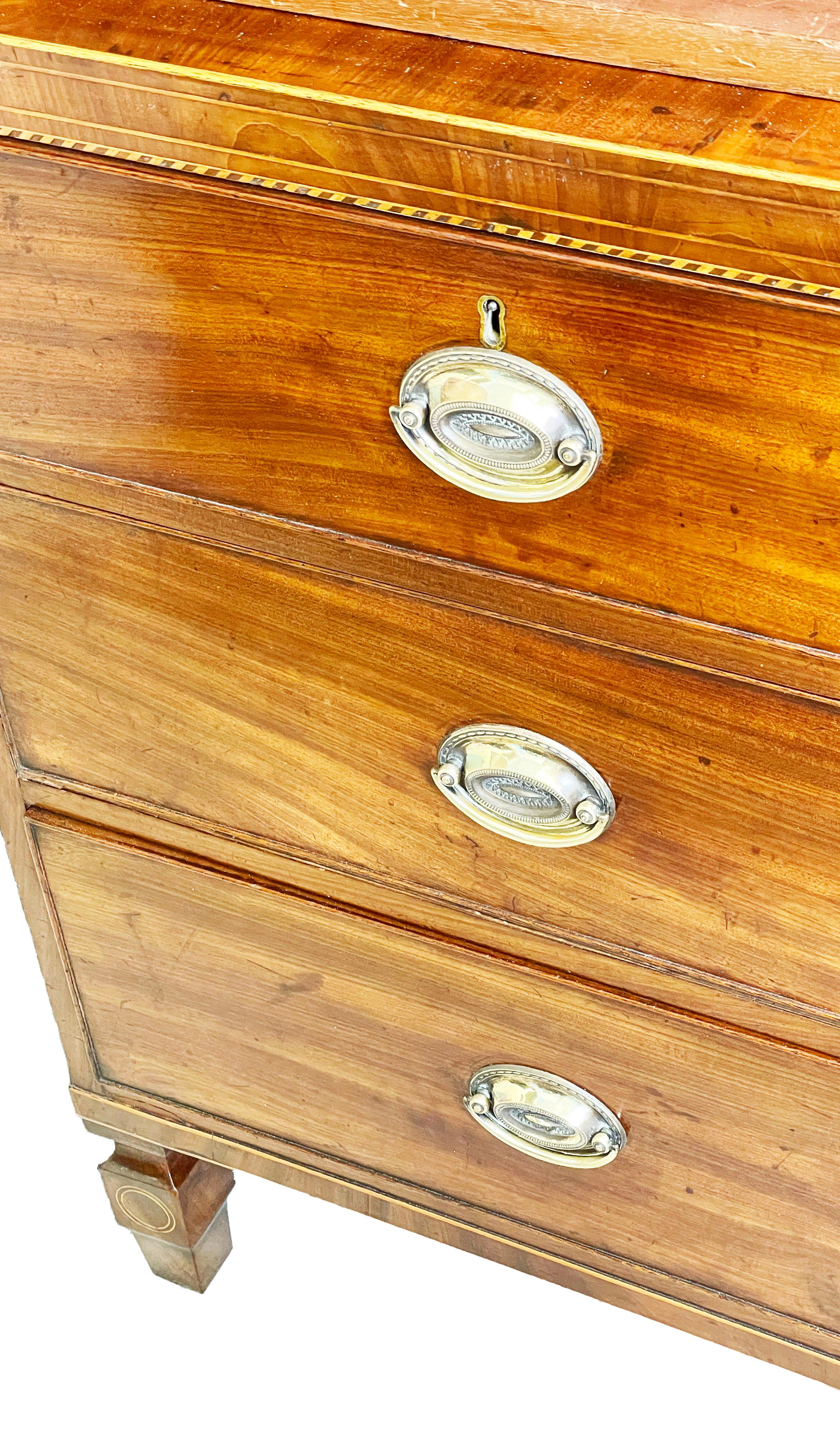 Georgian 18th Century Mahogany Linen Press 2