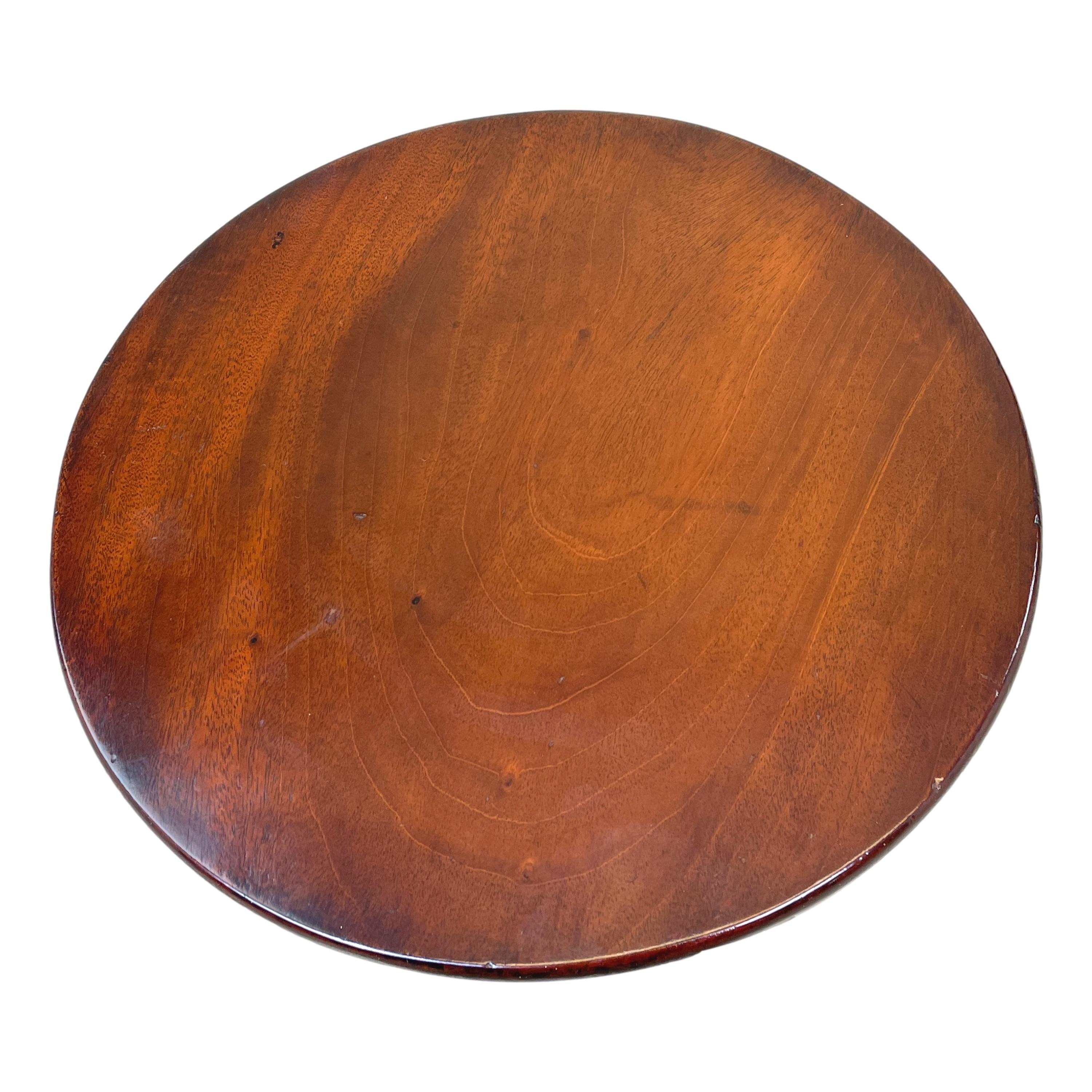 George II Georgian 18th Century Mahogany Miniature Tripod Table For Sale