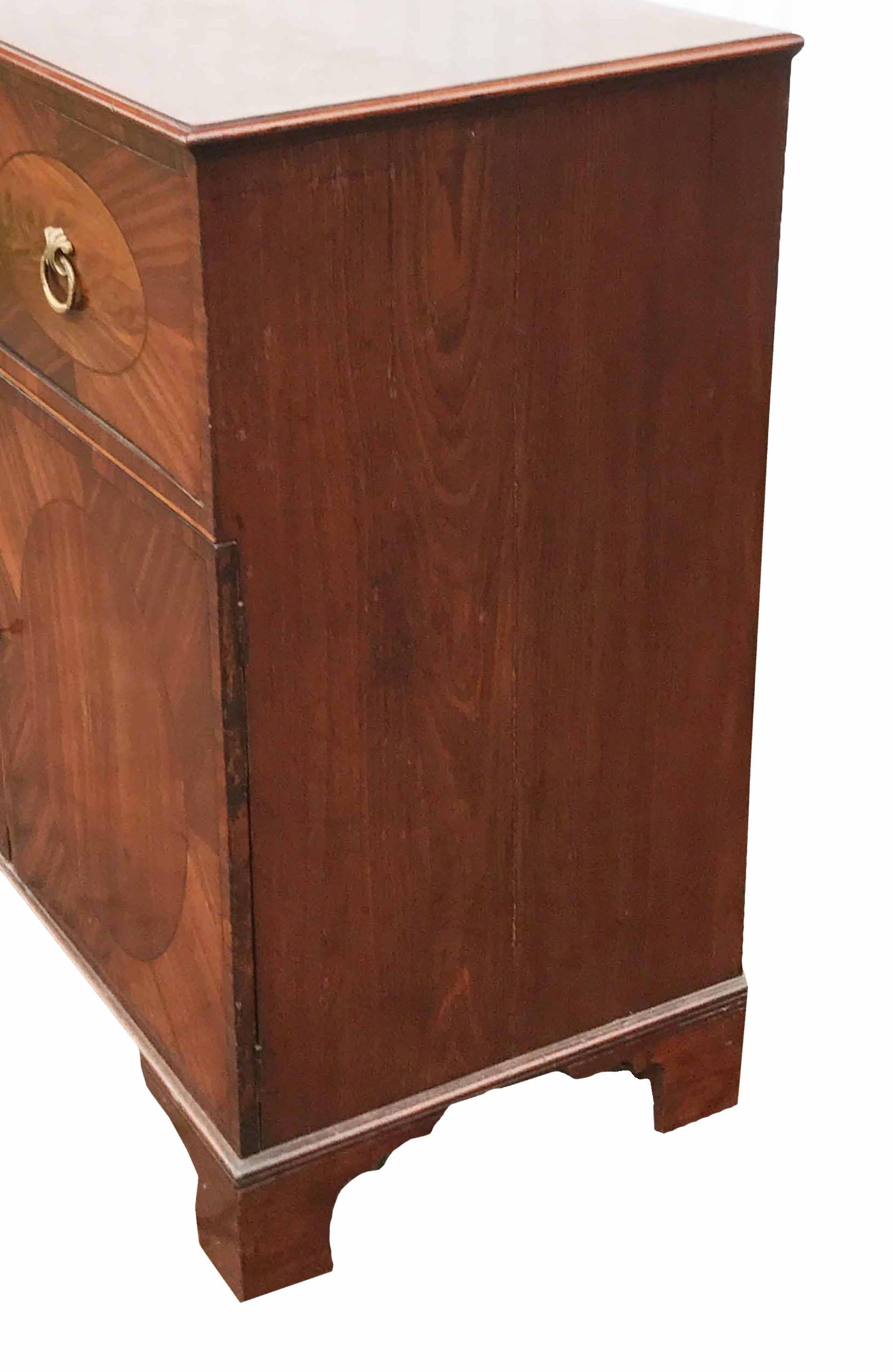 Georgian 18th Century Mahogany Secretaire Cupboard In Fair Condition For Sale In Bedfordshire, GB