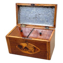 Boîte à thé géorgienne en acajou du XVIIIe siècle