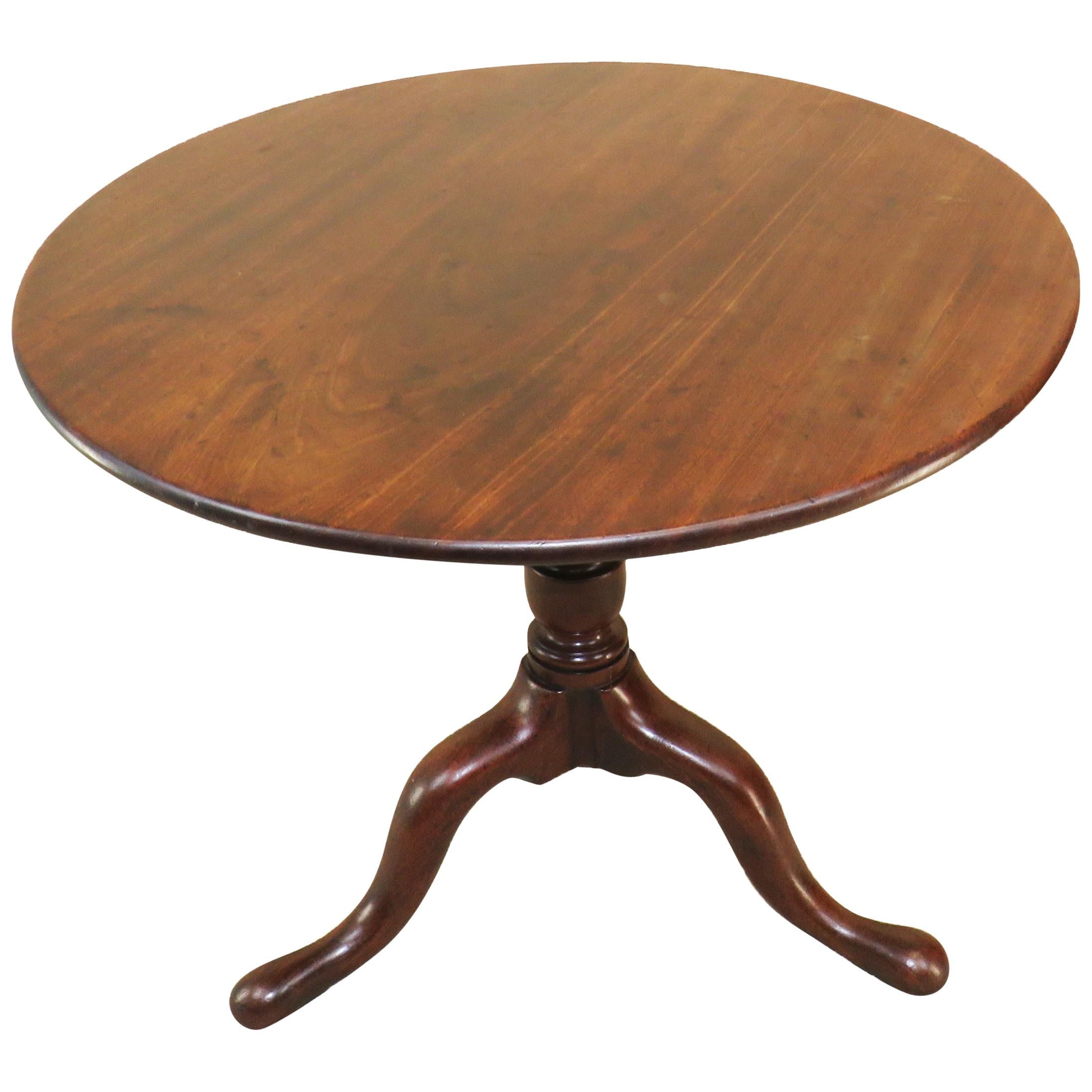 Georgian 18th Century Mahogany Tripod Table For Sale