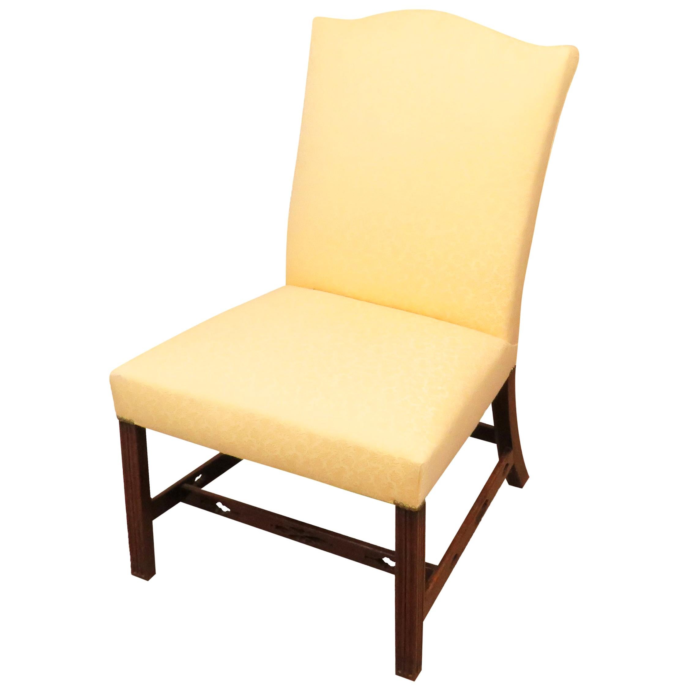 Georgian 18th Century Mahogany Upholstered Side Chair