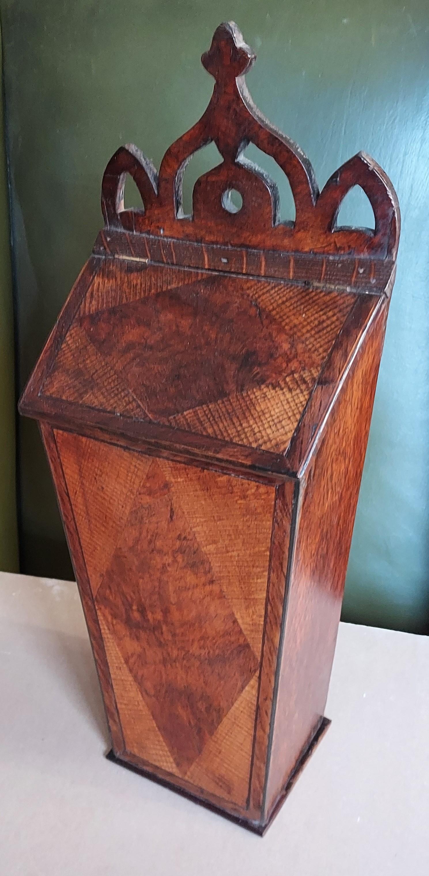George III Georgian 18th century period candle box For Sale