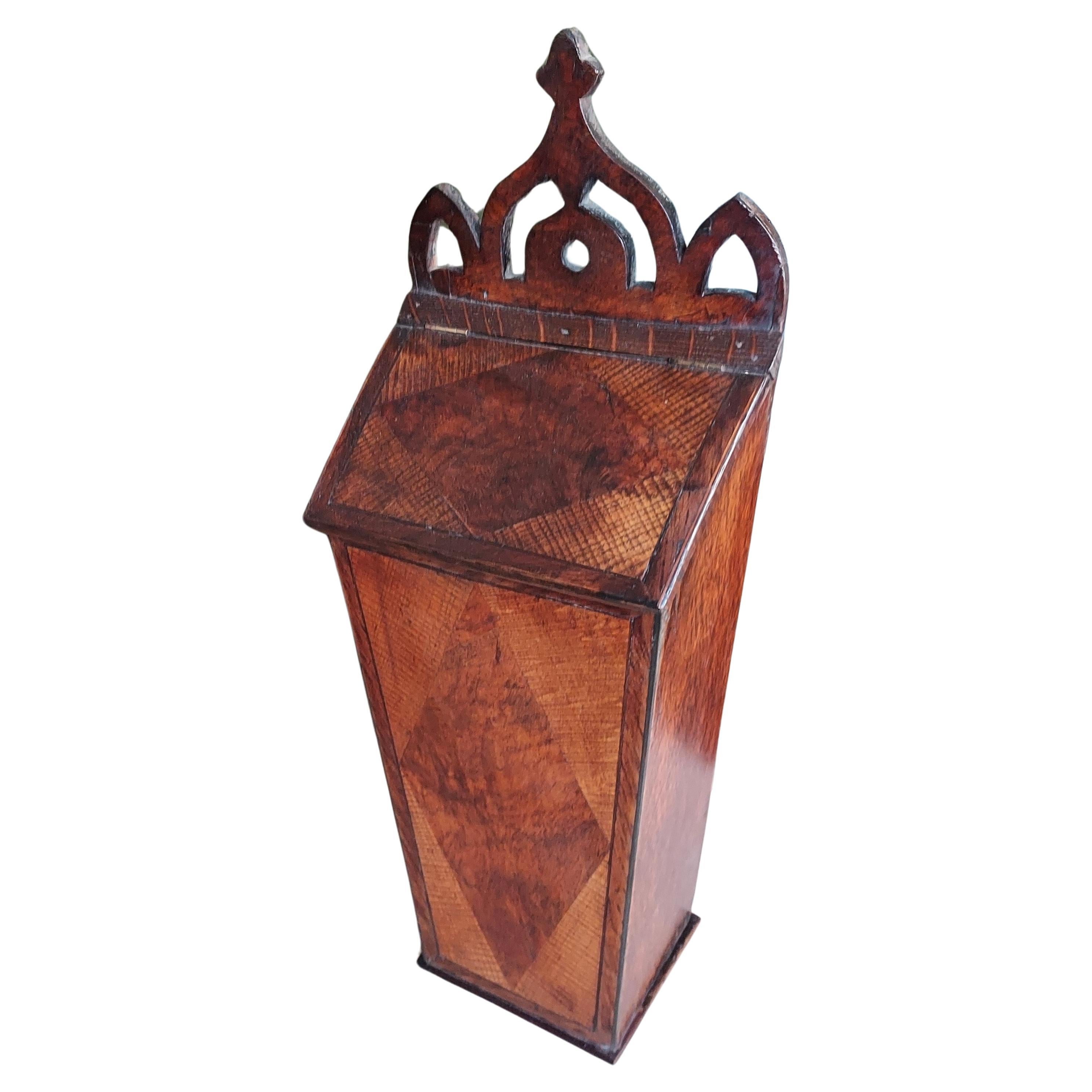 Georgian 18th century period candle box For Sale