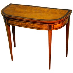 Georgian 18th Century Satinwood Card Games Table