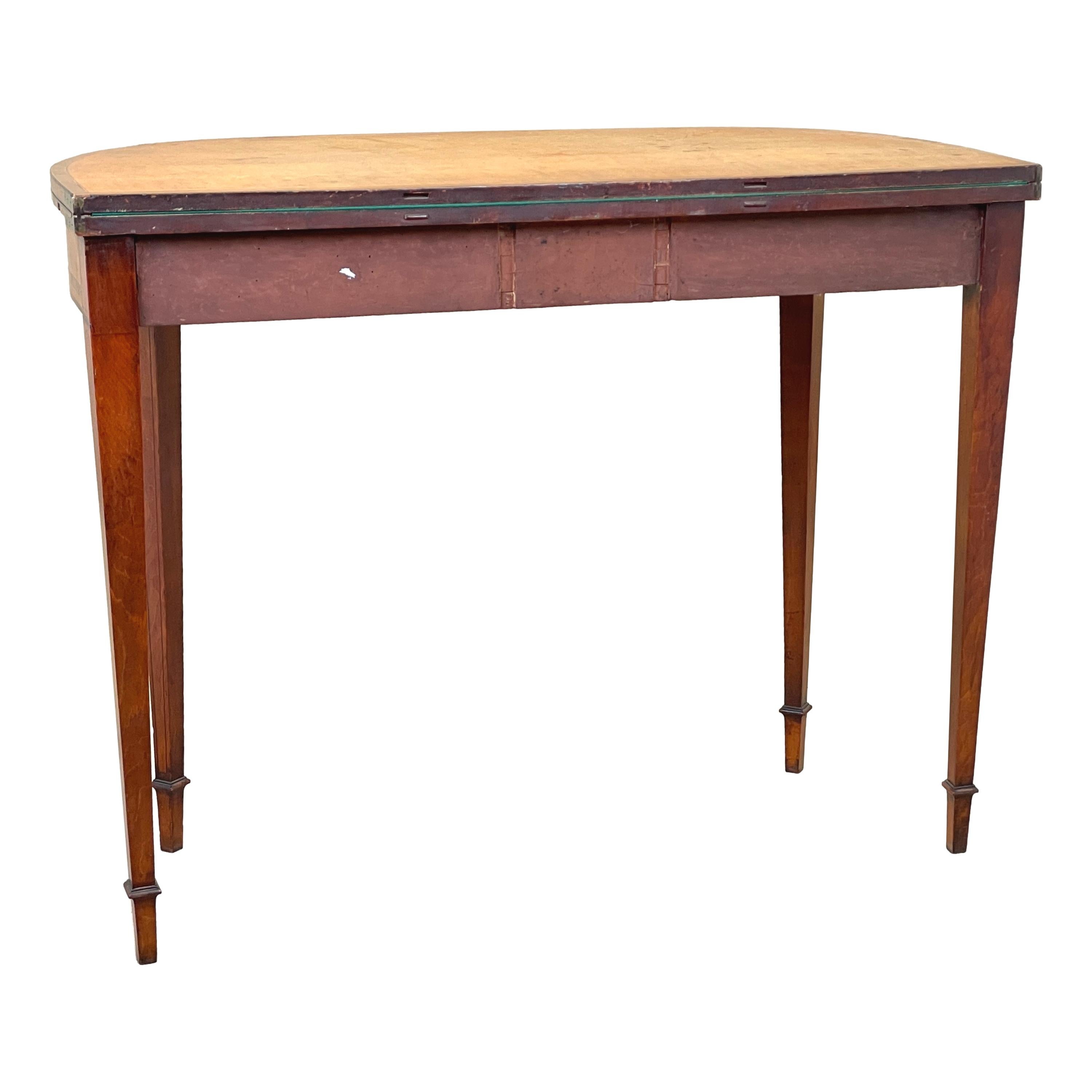 Georgian 18th Century Satinwood Card Table 6