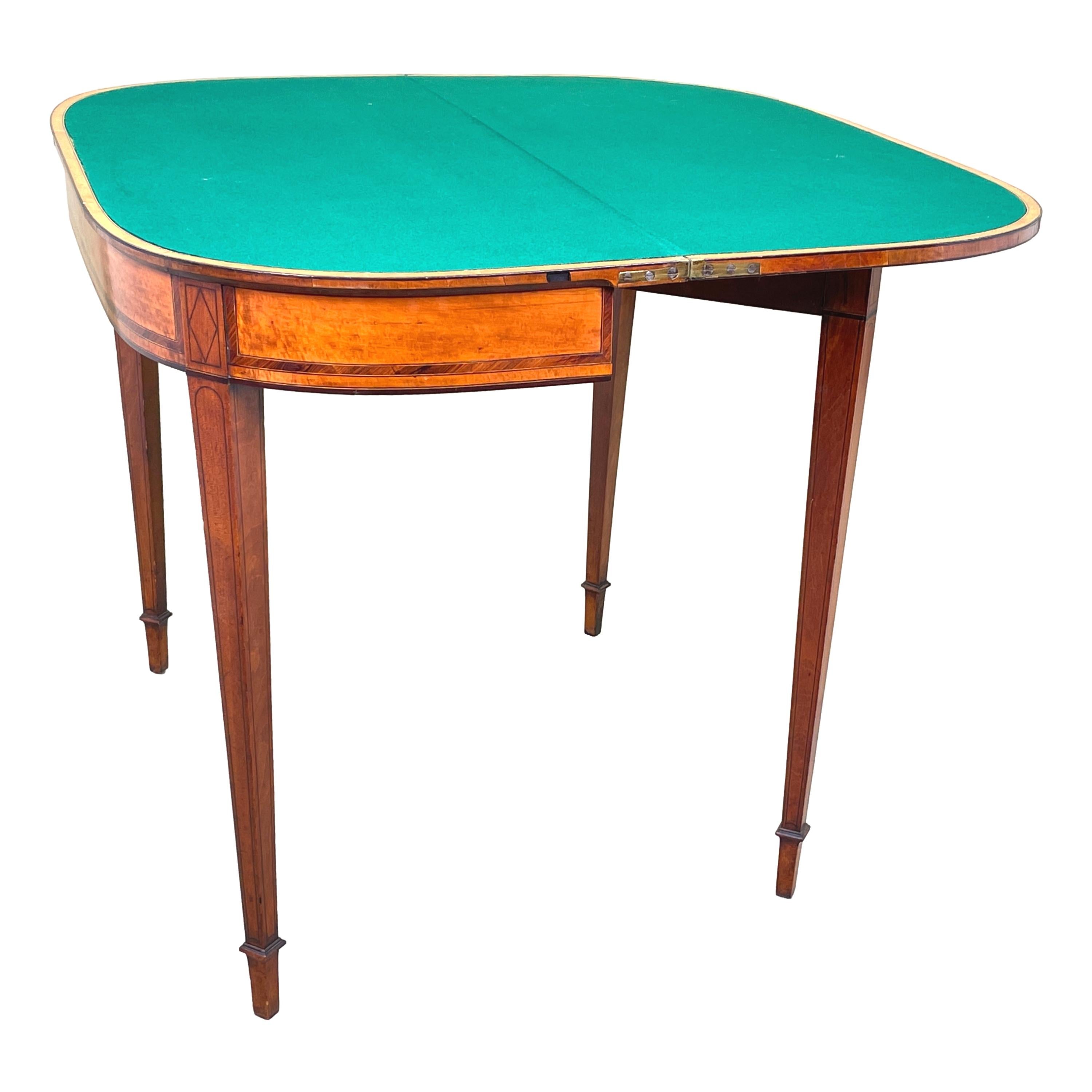 Georgian 18th Century Satinwood Card Table 2