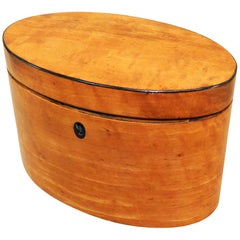 Georgian 18th Century Satinwood Oval Tea Caddy