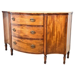 Georgian 18th Century Serpentine Side Cabinet Commode