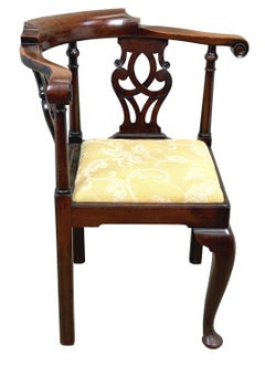 Georgian 18th Century Walnut Corner Armchair