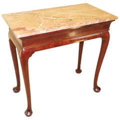 Georgian 18th Century Walnut and Marble Centre Table