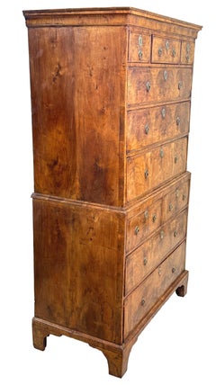 Walnut 18th Century Georgian Tallboy Chest On Chest