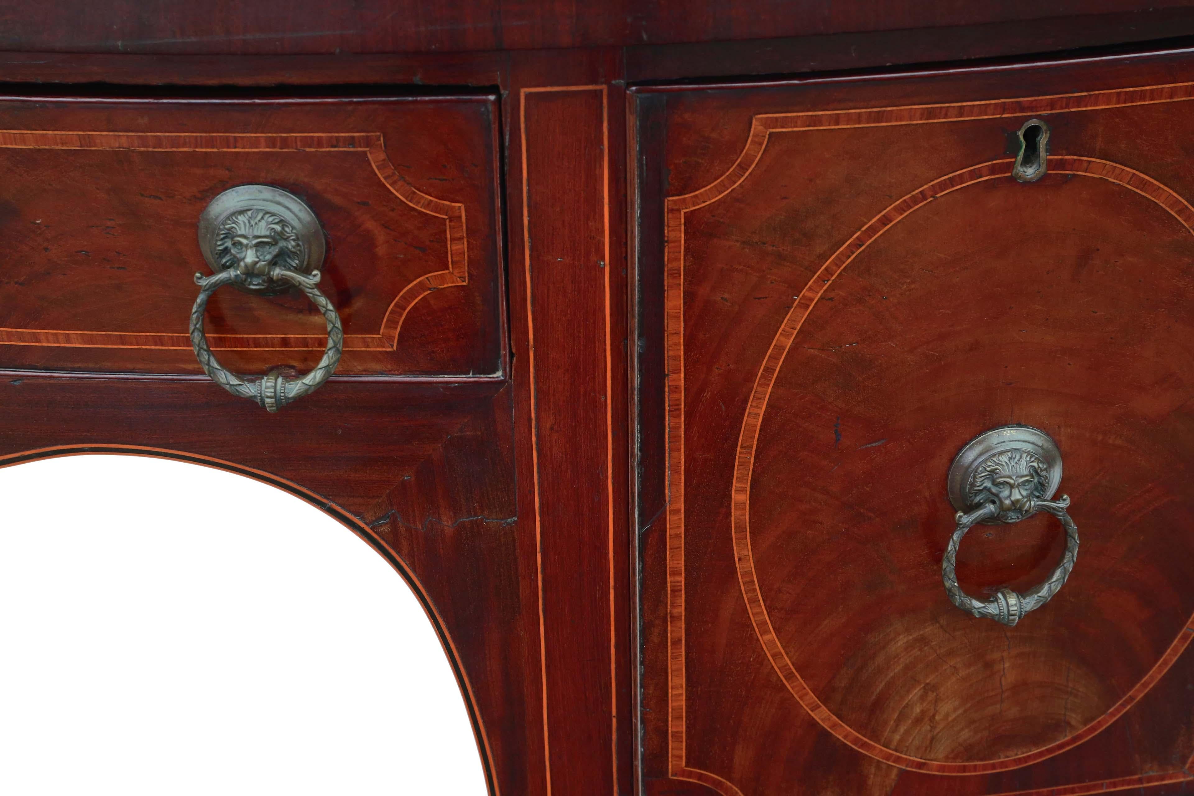 Georgian 19th Century Flame Mahogany Sideboard 1