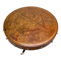 Georgian 19th Century Mahogany Drum Table